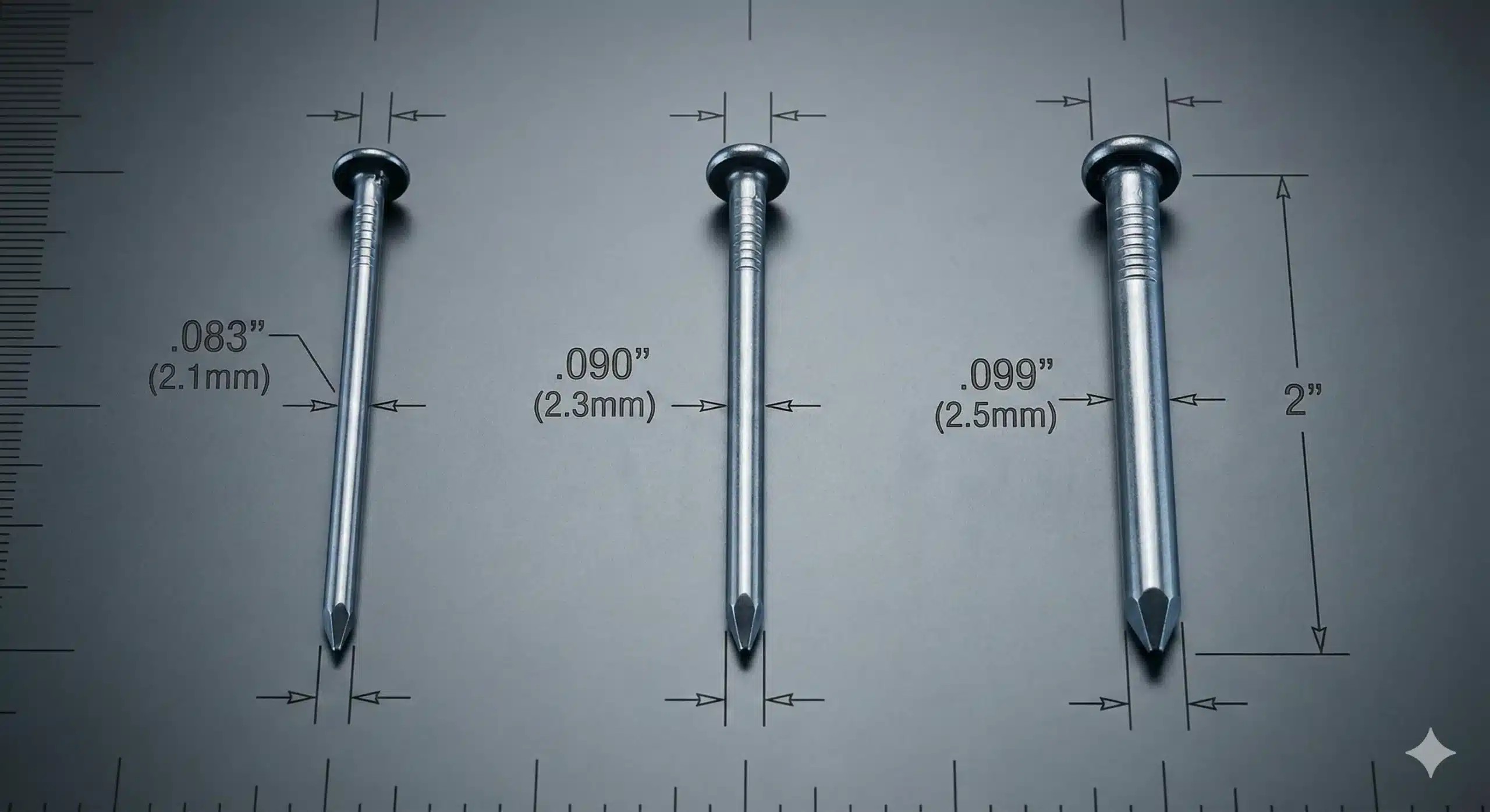 2-Inch Coil Nail Diameters: .083