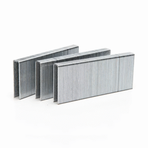 Wide crown staples for heavy-duty wood construction and packaging