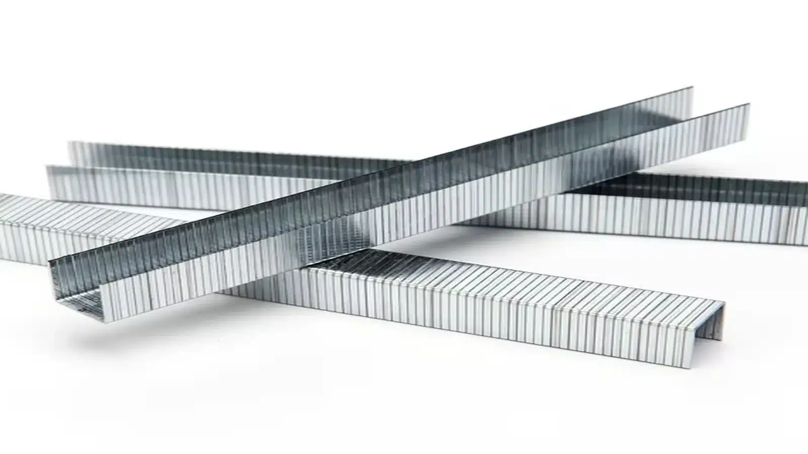 Industrial staple strip and crown detail